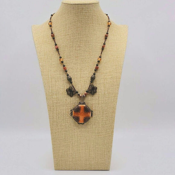 Vintage Carnelian Beaded Necklace - Picture 1 of 4